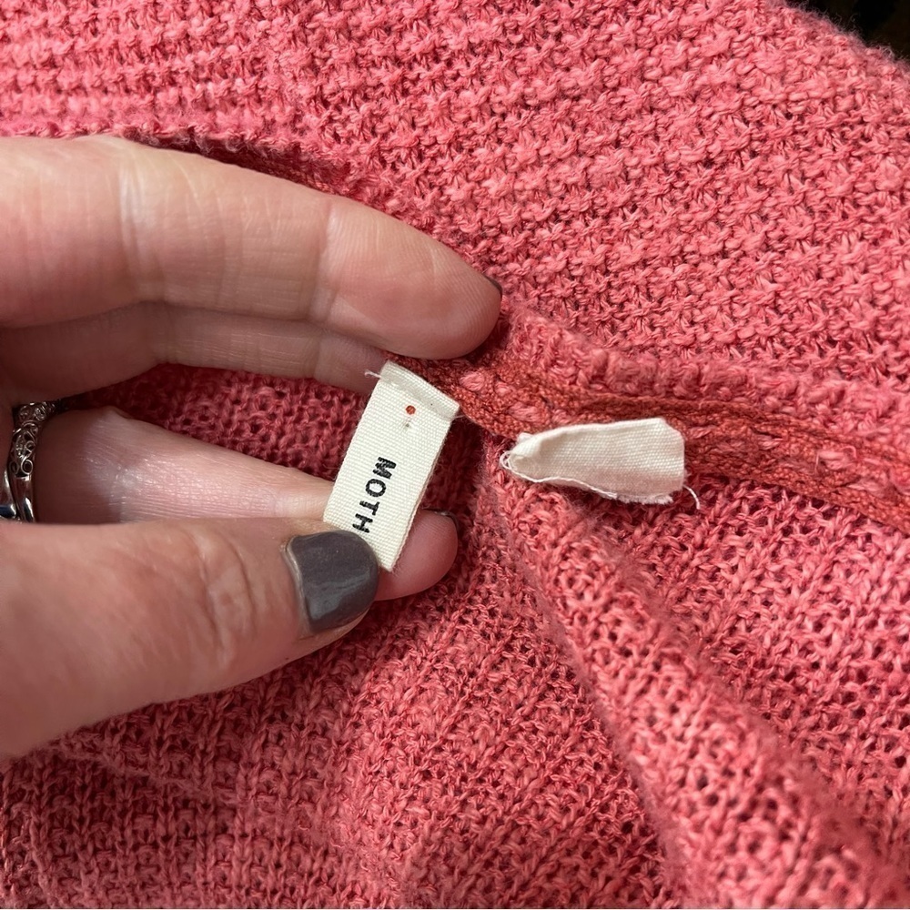 Anthropologie Moth Ombre Thermal Sweater Pocket Tunic Top Size Small - Picture 14 of 16